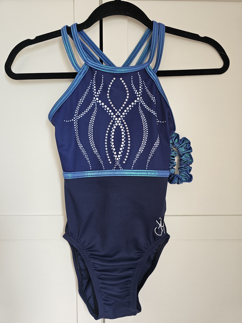 NWT GK Elite x Simone Biles "Own It" Gymnastics Leotard & Scrunchie Set - AXS